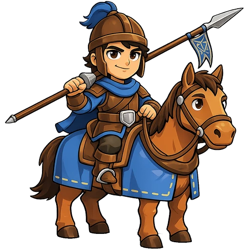 A mounted cavalry rider